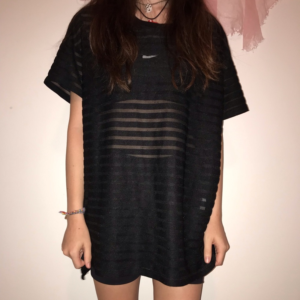 Big Sheer Striped F21 Shirt